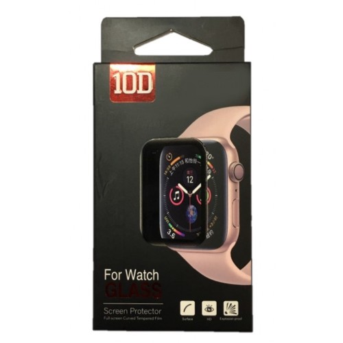 Apple Watch 3D Clear Tempered Glass 41m Black [Series 3/4/5/6 And SE]